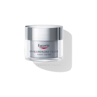 Eucerin HYALURON [3X]+ FILLER NIGHT CREAM 50 ML (ยูเซอริน ไฮยาลูรอน ครีมบำรุงผิวหน้า ลดเลือนริ้วรอย ยกกระชับ)