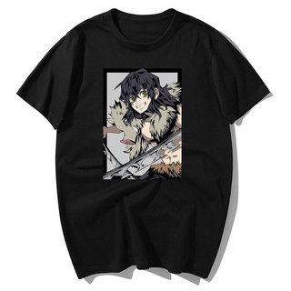 เสื้อยืดชายคนอ้วนน่ารักแฟชั่นญี่ปุ่น Anime Demon Slayer T เสื้อผู้ชาย Cool Hashibira Inosuke พิมพ์เสื้อยืดบุรุษผ้าฝ้าย 1