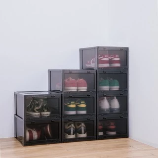 Tower Box Standard "Black" (2 boxes) - กล่องใส่รองเท้าสีดำใส
