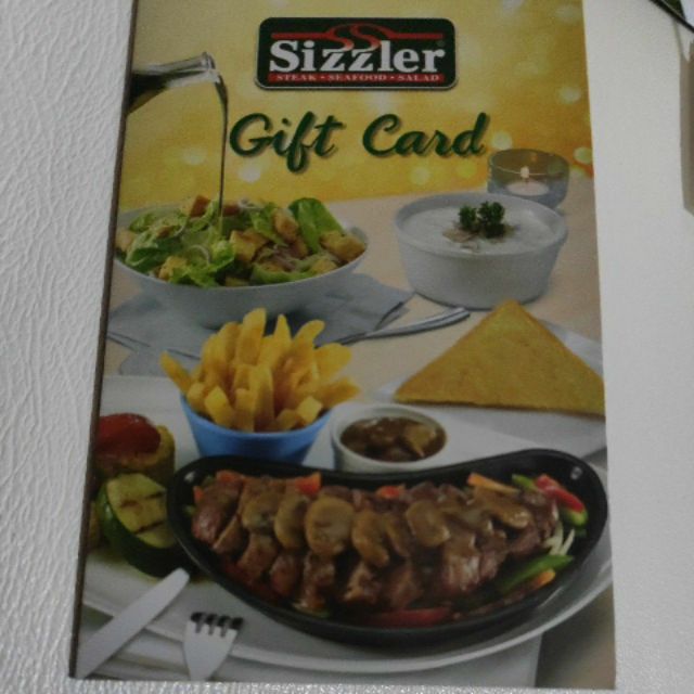 Sizzler gift card มูลค่า 2100 บัตรกำนัล ซิสเลอร์