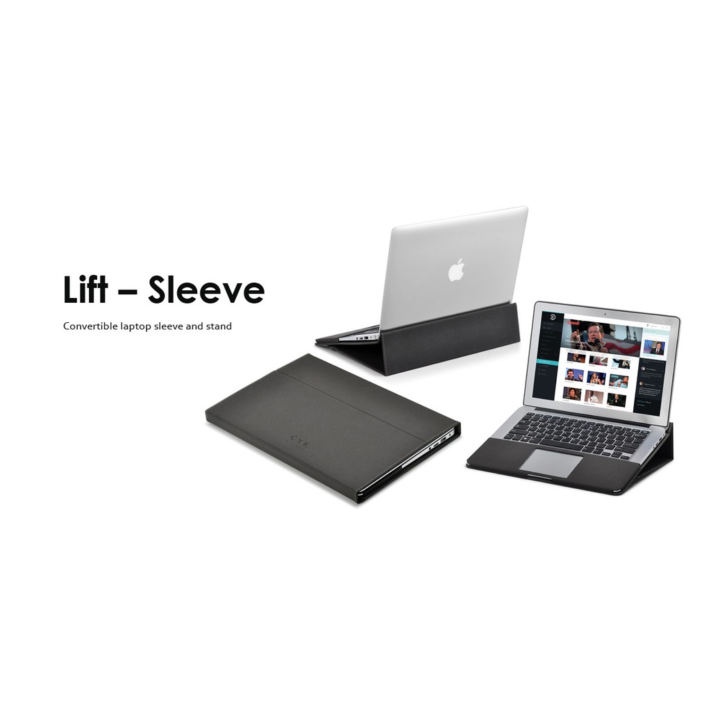 CYK Studio Lift-Sleeve เคสเเล็ปท็อปที่สามารถพับเป็นสเเตนด์ได้สำหรับ Macbook Air 13", Macbook Pro 13"