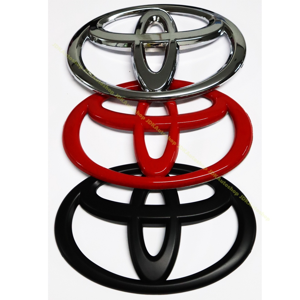 ตราโลโก้ TOYOTA วงกลม หน้ากระจัง ขนาด 11 x 16 cm. สำหรับ TOYOTA VIGO / VIGO SMART / VIGO CHAMP วีโก้
