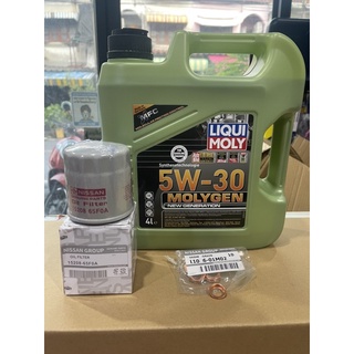 กรองน้ำมันเครื่อง MARCH , ALMERA , JUKE , SYLPHY แท้JAPAN 5W-30 Liqui Moly MOLYGEN สังเคราะห์แท้ 4 ลิตร