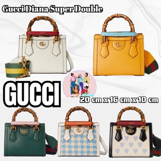 กุชชี่  GUCCI  Diana Bamboo Mini Tote Bag/กระเป๋าสุภาพสตรี/กระเป๋าสะพายข้าง/กระเป๋าสะพายไหล่/กระเป๋าสะพายโซ่/สไตล์