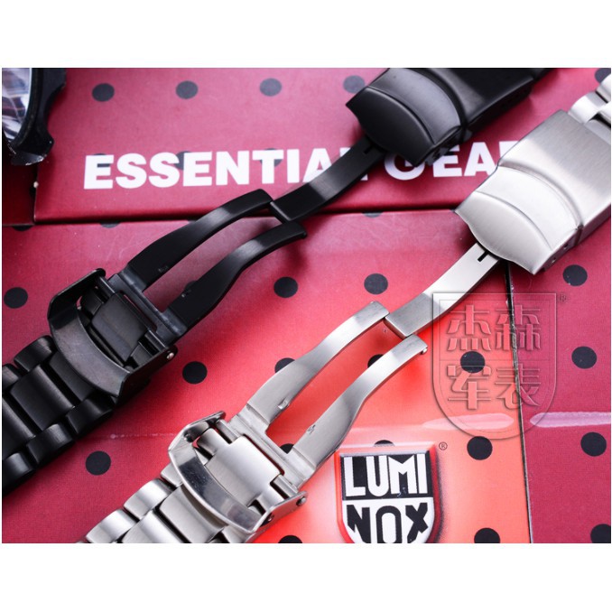 Luminox สายนาฬิกาข้อมือเหล็ก 22 23 24 มม. สีกรมท่า สําหรับผู้ชาย