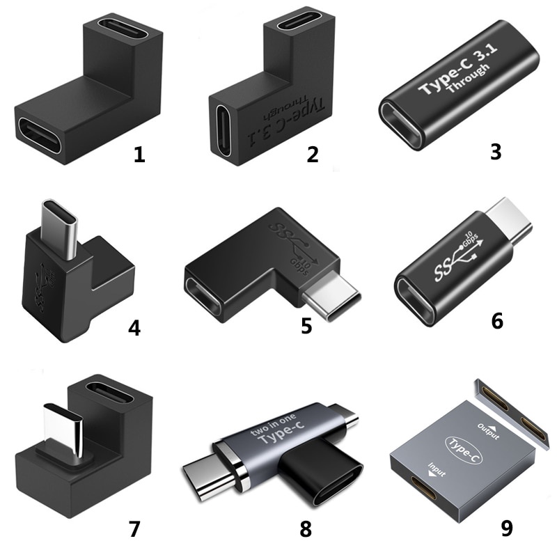 อะแดปเตอร์แปลง OTG USB 3.1 Type C หญิง เป็น USB 3.0 ชาย 10Gbps มุม 90 องศา สําหรับหัวต่อ USB-C รองรับ OTG