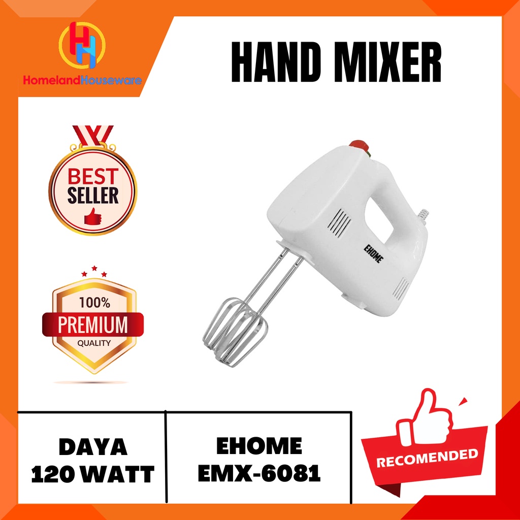 (พร้อมส่ง) เครื่องผสมมือ EHOME EMX 6081 / กล่องผสมมือ CHOCOLATE / เครื่องผสมมือ 120 วัตต์