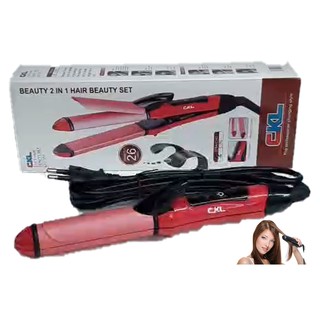 เครื่องหนีบผมไฟฟ้า CKL- 737 2  IN 1 HAIR BEAUTY SET ของแท้