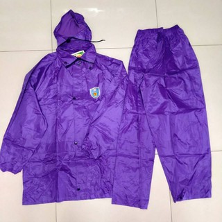 5.5เสื้อกันฝนตราช้างสีม่วง raincoat