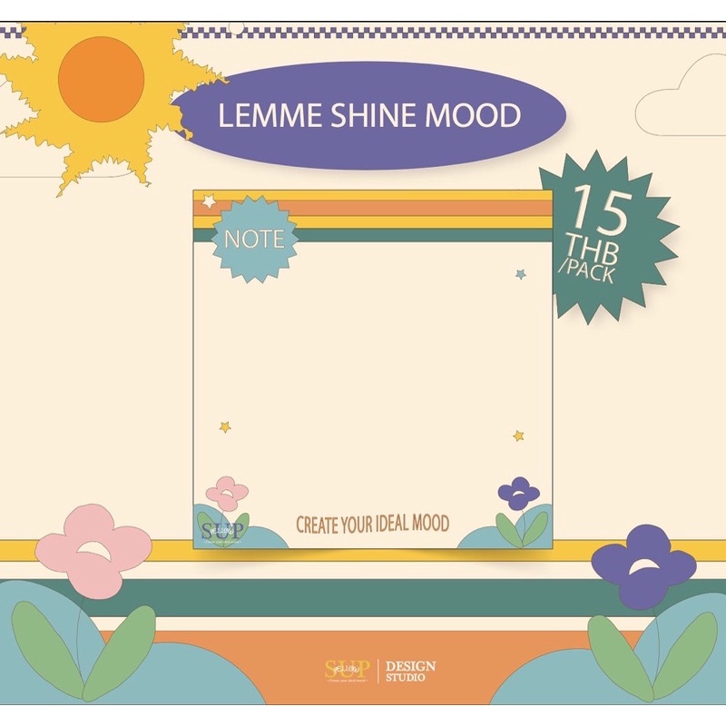 กระดาษจดโน๊ต Lemme Shine Mood สไตล์ Create your Ideal Mood