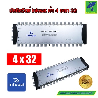 Mastersat INFOSAT Multi-Switch INF- 4X32 มัลคิสวิตซ์ สำหรับ 2 จานดาวเทียม เสาอากาศ 32 จุดรับชมอิสระ (เข้า 4 ออก 32 )