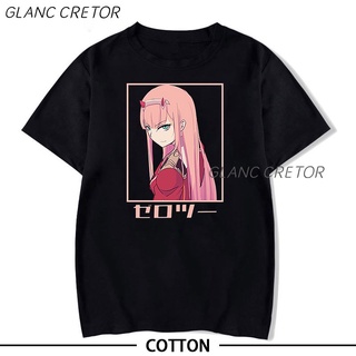 เสื้อยืด ผ้าฝ้าย พิมพ์ลายอนิเมะ Darling In The Franxx สไตล์ญี่ปุ่น ฮาราจูกุ สตรีท สําหรับผู้ชาย