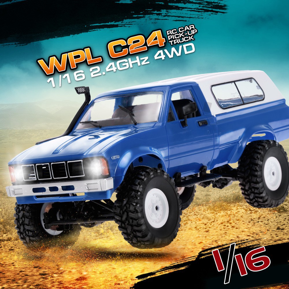 รถบังคับวิทยุ WPL C24 1/16 2.4GHz 4WD พร้อมรีโมทคอนโทรล Cy8D | Shopee ...
