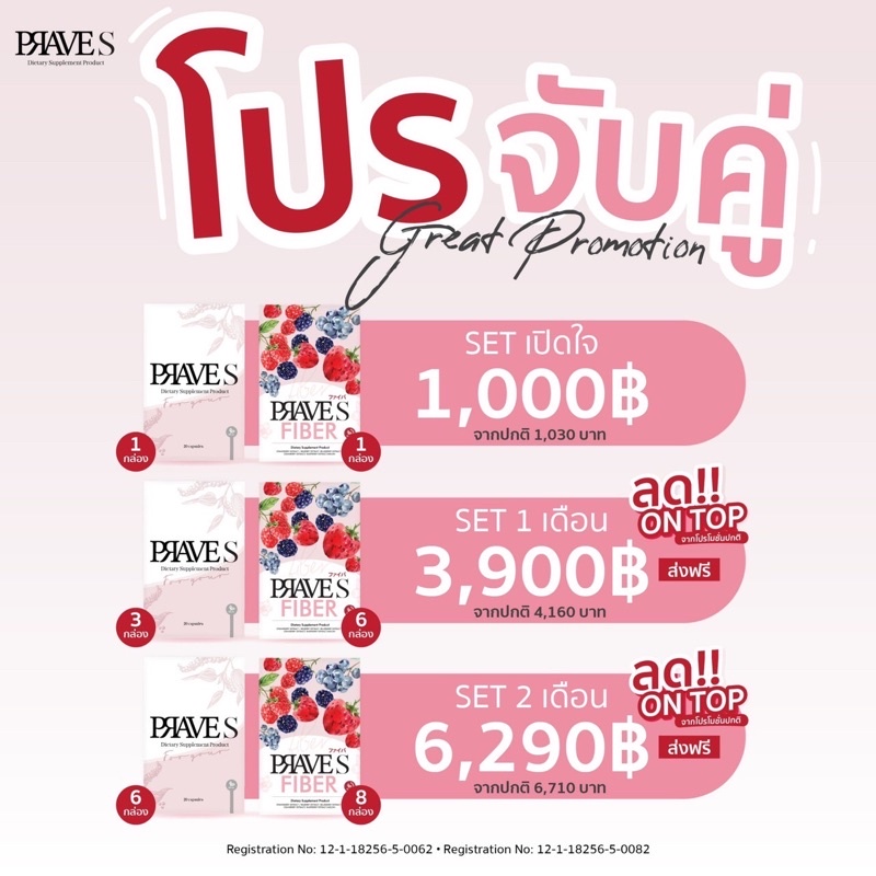 Prave S & Prave S fiber ผลิตภัณฑ์ลดน้ำหนักและดีท็อค