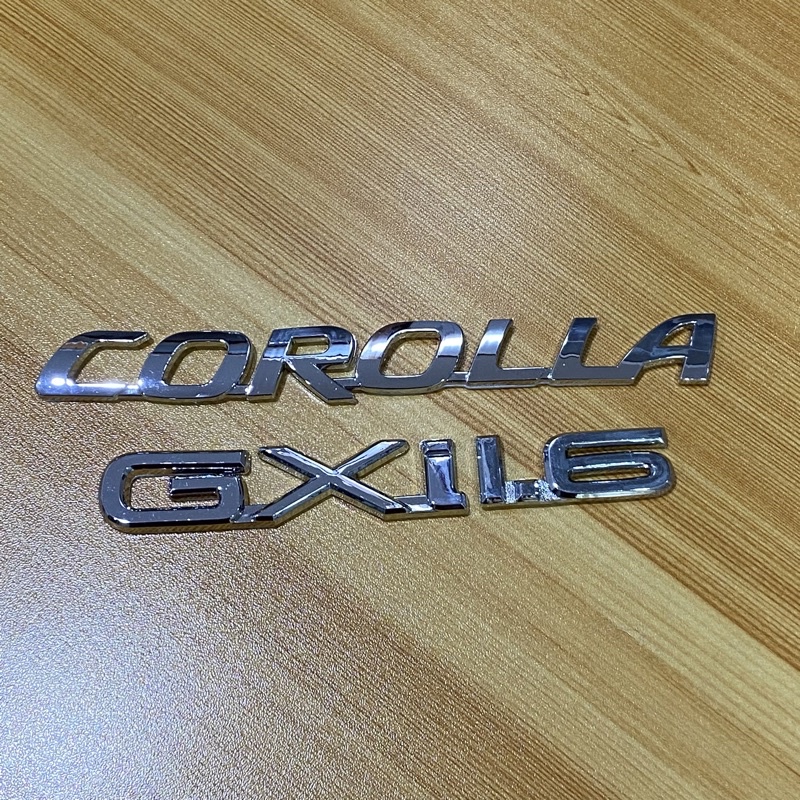 โลโก้ COROLLA 1.6 GXI ติดรถ Toyota ราคายกชุด 3 ชิ้น