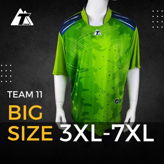 TEAM11 เสื้อกีฬาแขนสั้น ผ้าไมโคร ไซส์ใหญ่พิเศษ 3XL-7XL พร้อมส่ง 092022