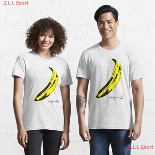 เสื้อยืดผ้าฝ้ายพิมพ์ลายZ.L.L Sport แอนดี วอร์ฮอล Andy Warhol  Banana warhol Essential T-Shirt เสื้อพิมพ์ลาย เสื้อยืดผู้ช