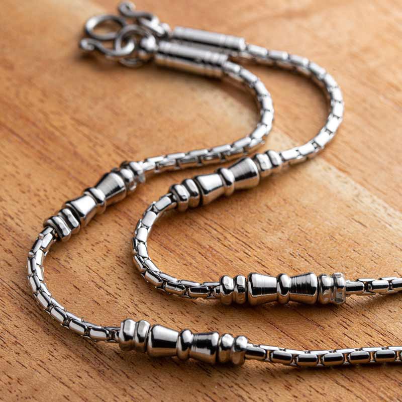 SA005 สร้อยสแตนเลส ลายผ่าหวายตัน ขั้นแจกัน หนา 4 มิล ยาว 26 นิ้ว แขวนพระ 1 องค์ งานสแตนเลส เกรด 316L ลายขายดี