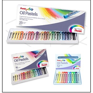 Pentel Oil Pastels สีชอล์คเพนเทล  สีชอล์คน้ำมันคุณภาพสูง ( Pentel Oil Pastels 12,16,25 C )