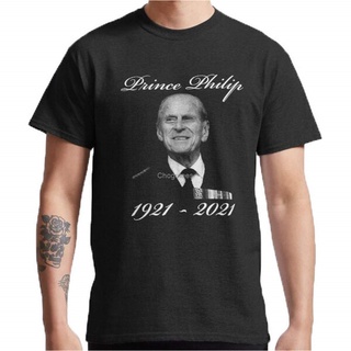 เสื้อยืดผ้าฝ้ายเสื้อยืด ผ้าฝ้าย พิมพ์ลาย Prince Philip Rip Tribute สไตล์คลาสสิก น่ารัก เหมาะกับของขวัญ สําหรับผู้ชาย และ