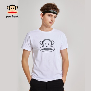 เสื้อยืดโอเวอร์ไซส์เสื้อยืดแขนสั้น พิมพ์ลายโลโก้ Paul Frank ปากใหญ่ แฟชั่นฤดูร้อน สําหรับผู้ชาย และคู่รักS-3XL