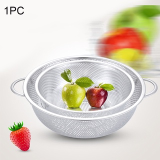 Strainer Basket 3 Legs Two Handles Dense Hole Modern Stainless Steel 