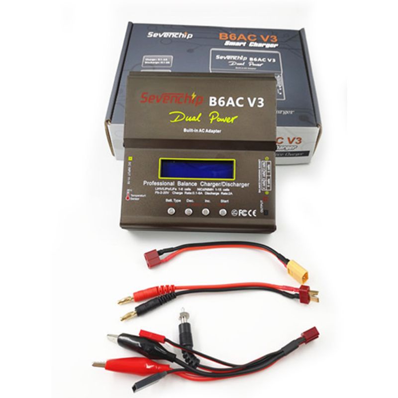 Niki B6AC V3 RC เฮลิคอปเตอร์ Re-peak NiMH NiCD LiHV NiCd PB Li-ion Charger