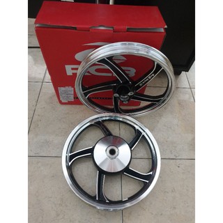 ล้อแม็กracingboyfino125i/mio125iสีดำปัดหน้า3รูขอบ14