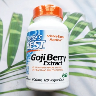 60% Sale!!! EXP: 08/2023 โกจิเบอร์รี่ เก๋ากี้สกัด Best Goji Berry Extract 600mg 120 Veggie Caps (Doctors Best)