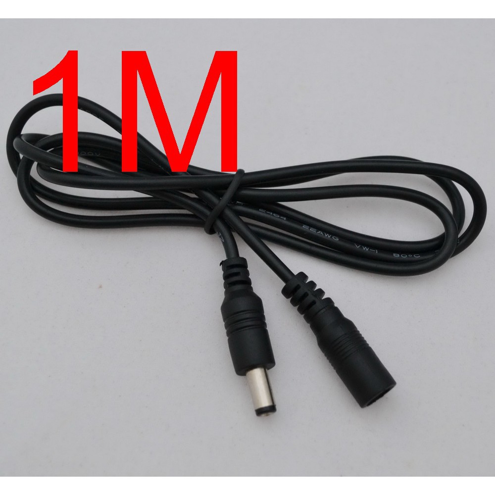 เสียบสายชายกับหญิง 5.5mm x 2.1mm Plug Cable Male to Female 5V 6V 9V 12V Single Color LED Strip LCD C