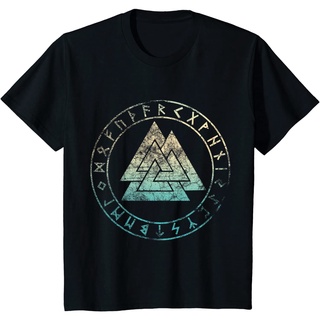 สัญลักษณ์ Valknut Odin, ปมเซลติก, อักษรรูนไวกิ้งนอร์สสวมเสื้อยืด Sbs