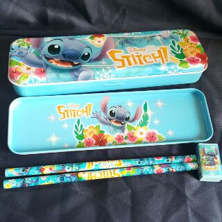 กล่องดินสอโลหะ Disney แท้ จากญี่ปุ่น ลาย Lilo &amp; Strich