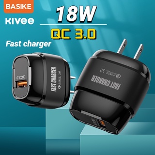 ⚡Flash sale!!! Basike charger 18W Quick Charger QC 3.0 USB Wall Adapter Super Fast Charging For Android