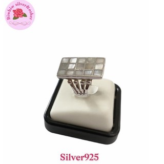 แหวนเงินแท้925 ประดับมุก(Mother of pearl sterling silver ring)