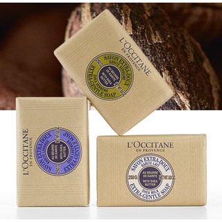 LOccitane Shea Butter Extra Gentle Soap- Milk , Lavender ,Verbena 250g.สบู่ก้อน