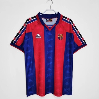 เสื้อกีฬาแขนสั้น ลายทีมชาติฟุตบอล Barcelona 1995 97 season ชุดเหย้า S-XXL ชุดเหย้า คุณภาพสูง AAA