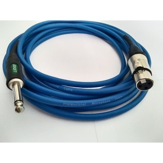 สายสัญญาณสายไมค์ MONO- XLR สายCable Stereo สีน้ำเงิน