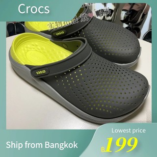 ส่งจากกรุงเทพ Crocs LiteRide ™ Unisex Duet Sport Clog รองเท้าชายหาดแท้รองเท้าแตะกลางแจ้ง