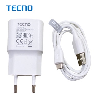 ชุดชาร์จ Tecno Micro USB หัวชาร์จพร้อมสายชาร์จ มือถือ ยี่ห้อ Tecno ของแท้ 5V2A ใช้ได้กับมือถือทุกรุ่น ของแท้ศูนย์ Tecno