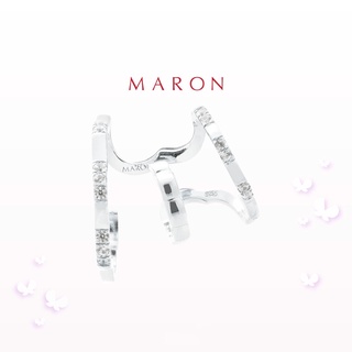 MARON - Happy Lining Dreamy Earcuff (Left) เงินแท้925 ชุบ White Gold