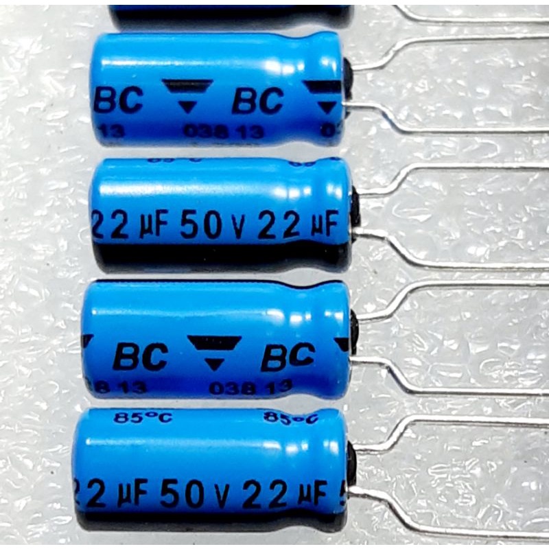 Vishay BC 038 22uf 50v (ราคา 10 ตัว) capacitor ตัวเก็บประจุ คาปาซิเตอร์