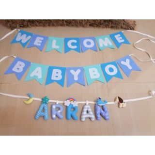 ป้ายชื่อ​ welcome.​ Babyboy.​