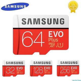 SAMSUNG Micro SD Card 128GB EVO Plus Flash Memory Card 32GB 64GB 256GB 512GB Class 10 UHS-I High Speed Microsd TF Card