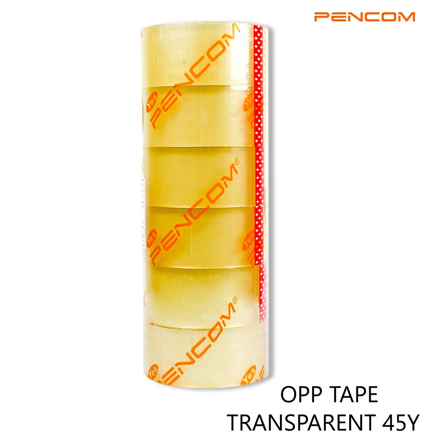 Pencom โอพีพีเทป ขนาด 2 นิ้ว * 45 หลา แบบใส(รับใบเสร็จรบกวนแจ้งในหมายเหตุ)