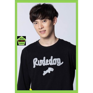 rudedog เสื้อแขนยาว ชาย หญิง  รุ่น romio สีดำ