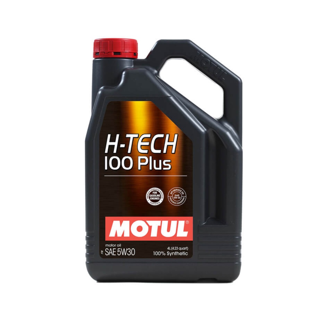 MOTUL H-TECH 100 Plus 5W-30 น้ำมันเครื่องยนต์เบนซิน สังเคราะห์แท้ API SP ILSAC GF-6A ขนาด 4L
