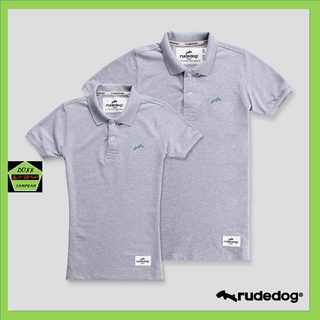 Rudedog เสื้อโปโล ชาย หญิง รุ่น Backslash สีเทาอ่อน