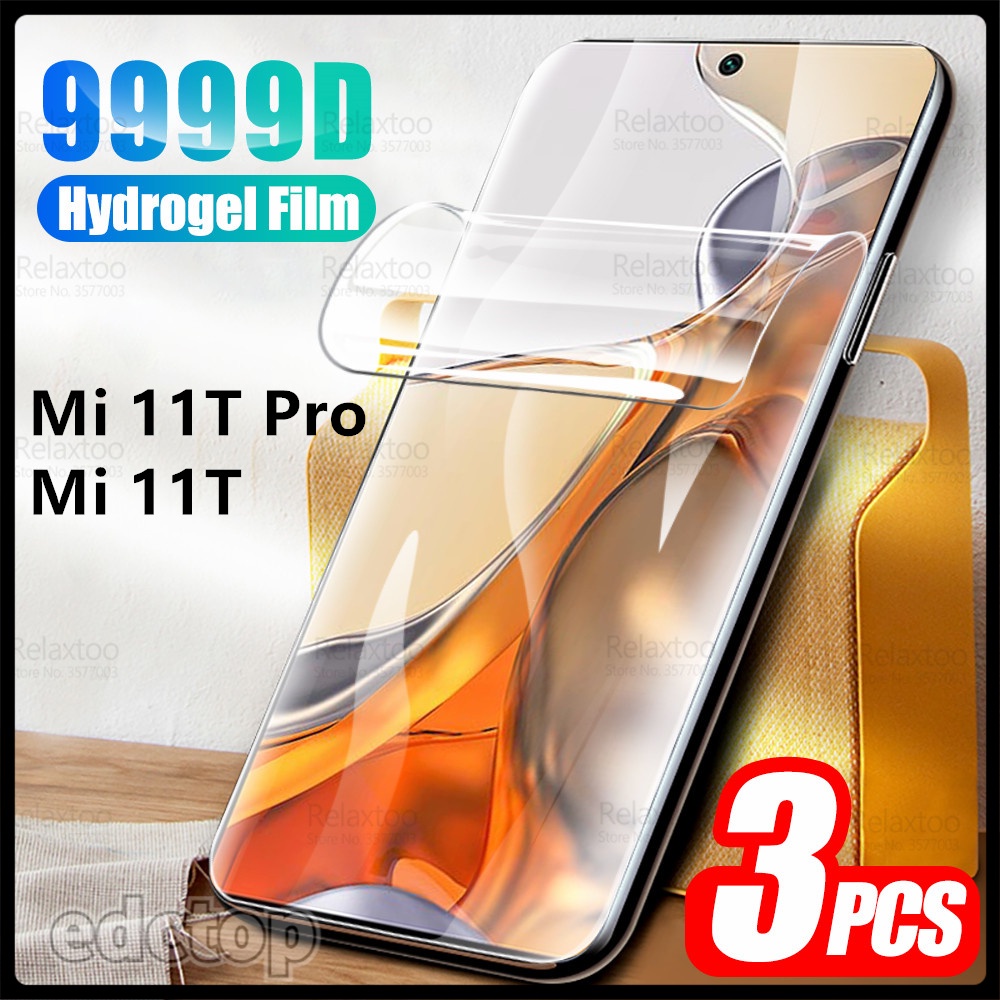 3pcs 999D Curved Screen Protector For Xiaomi 11T Pro Hydrogel Film ...