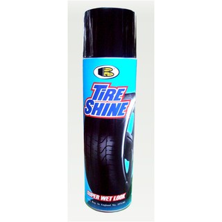 สเปรย์ tire shine Bosny b118 เคลือบยางดำ เคลือบเงายาง 550 ml. กันสุนัขฉี่ 100% สเปรย์ซิลิโคนเคลือบยาง พ่นยาง/b