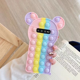 Mickey แฟชั่น ยาคลายเครียด รุ้ง ถั่ว มิกกี้ เคส Samsung Galaxy A71 A51 A32 A21 A31 A20 A30 A12 A11 A10E case ใหม่ซิลิก้าเจล เปลือกนิ่ม เคส